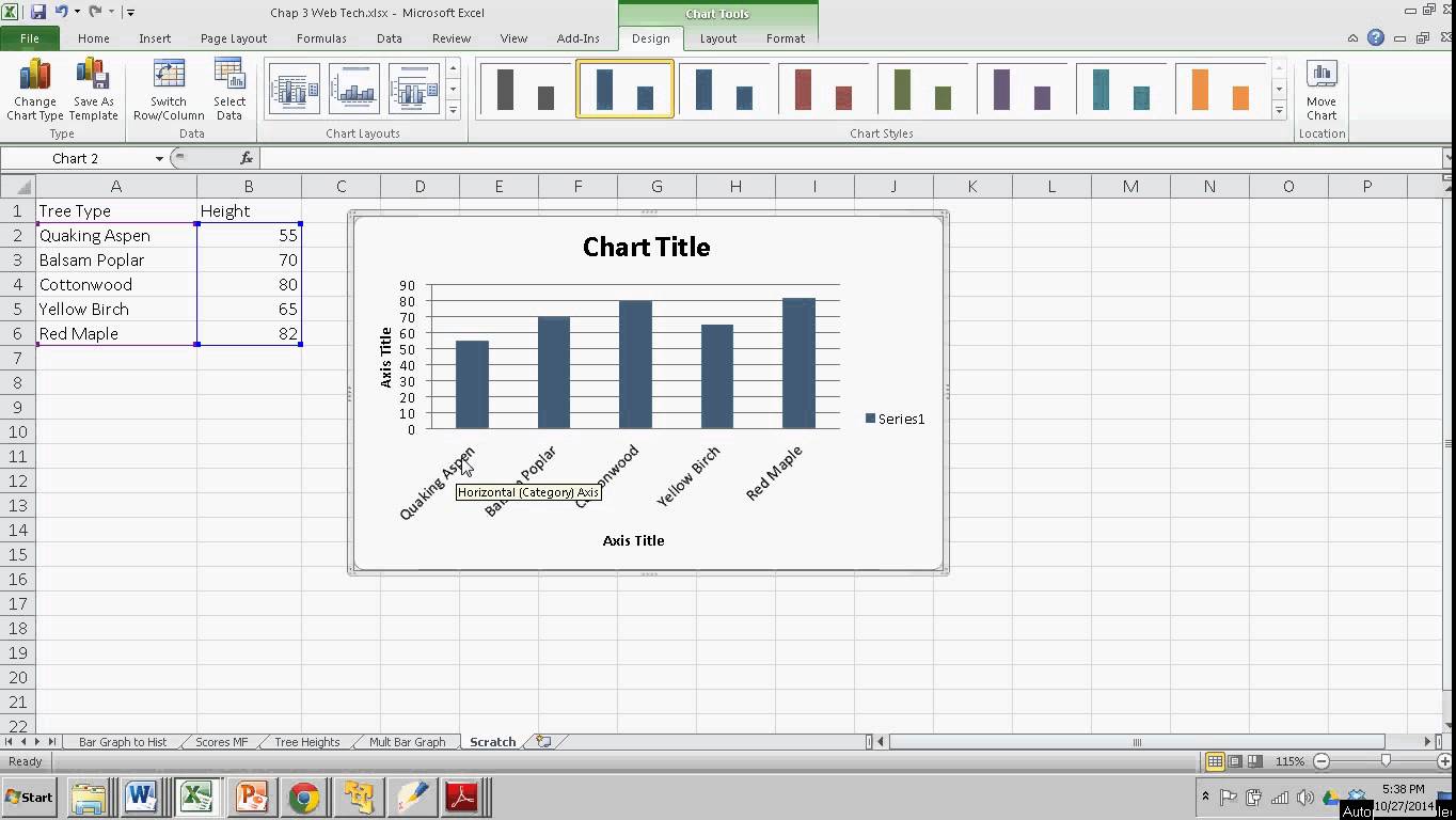 Making A Simple Bar Graph In Excel The Learning Zone