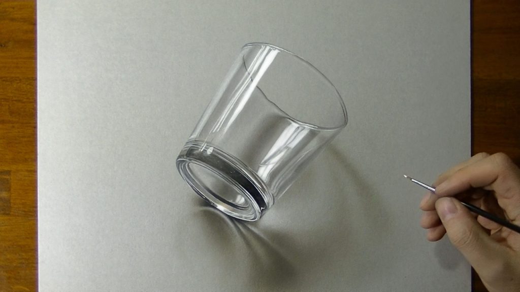 How to draw Glass 3D Art