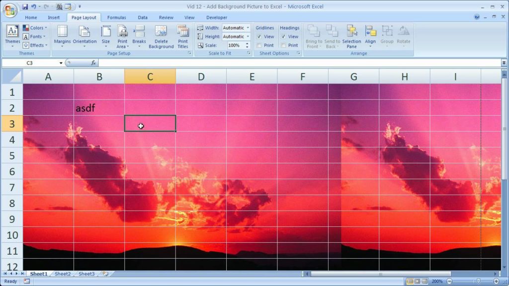 Adding Pictures and Backgrounds into Excel – 2019 Tutorial